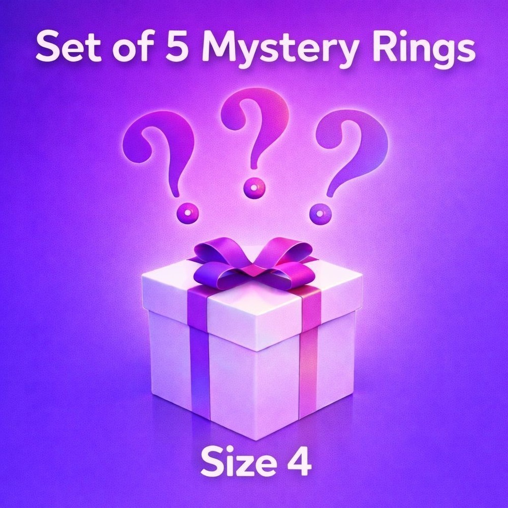 Set of Five‎ Size 4 Mystery Rings